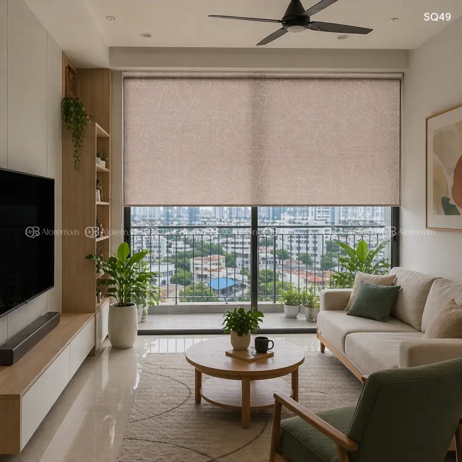 Rèm cuốn lưới hoa văn SQ49 2 rem cuon luoi hoa van SQ49