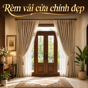 rèm vải cửa chính