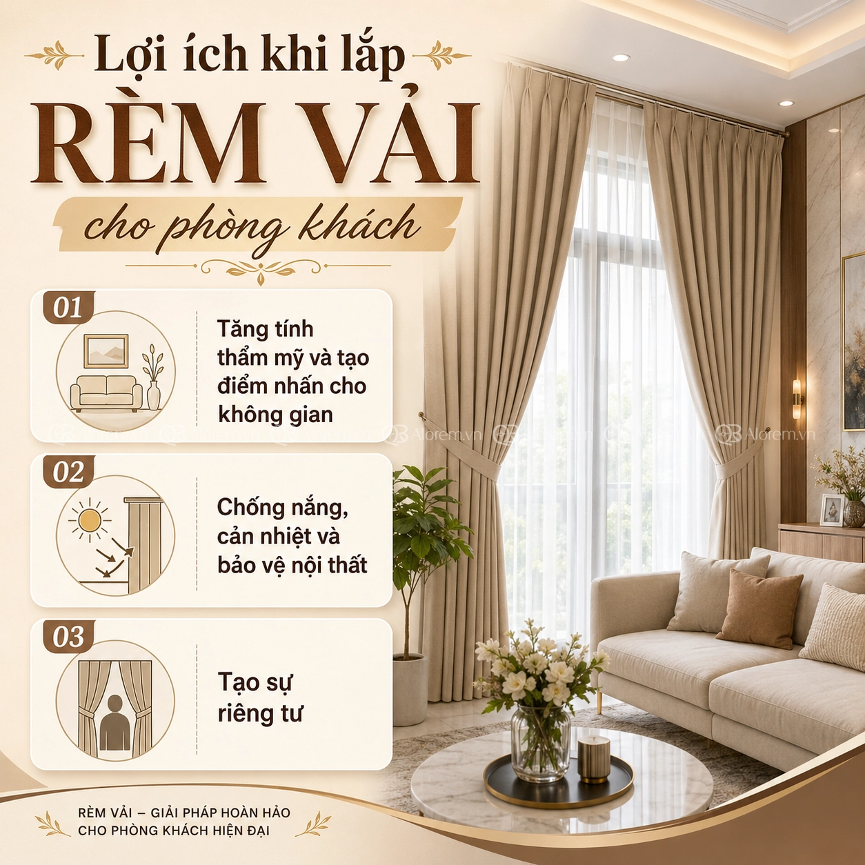 rèm vải phòng khách