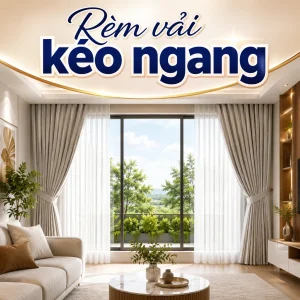 Rèm vải kéo ngang