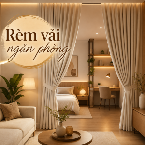 rèm vải ngăn phòng