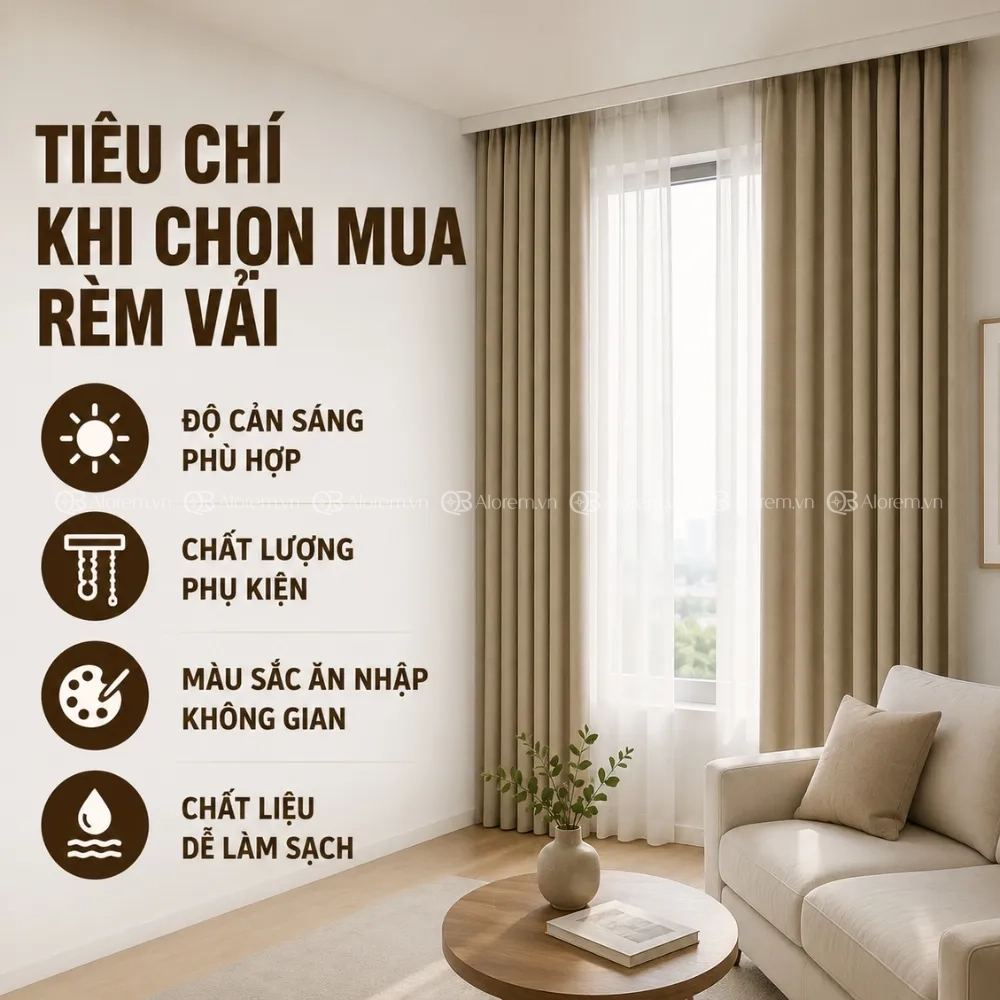 rèm vải tiêu âm