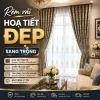 rèm vải hoạ tiết