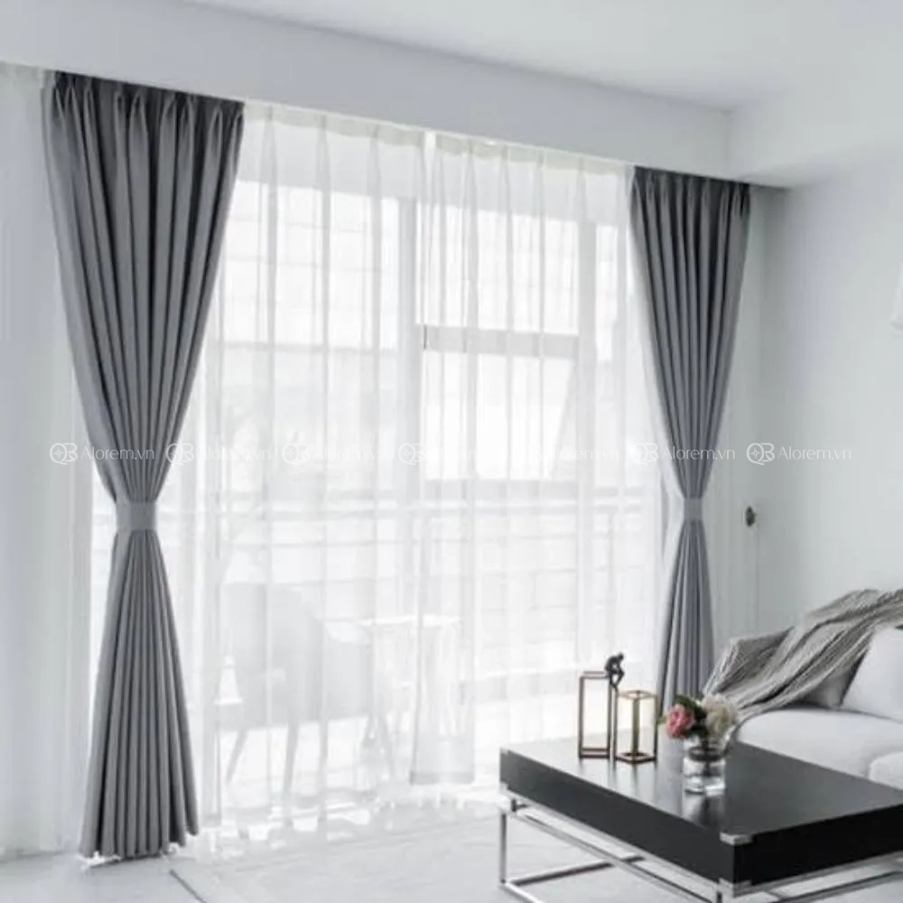 rèm vải kéo ngang