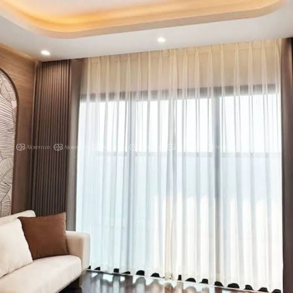 Rèm vải kéo ngang 