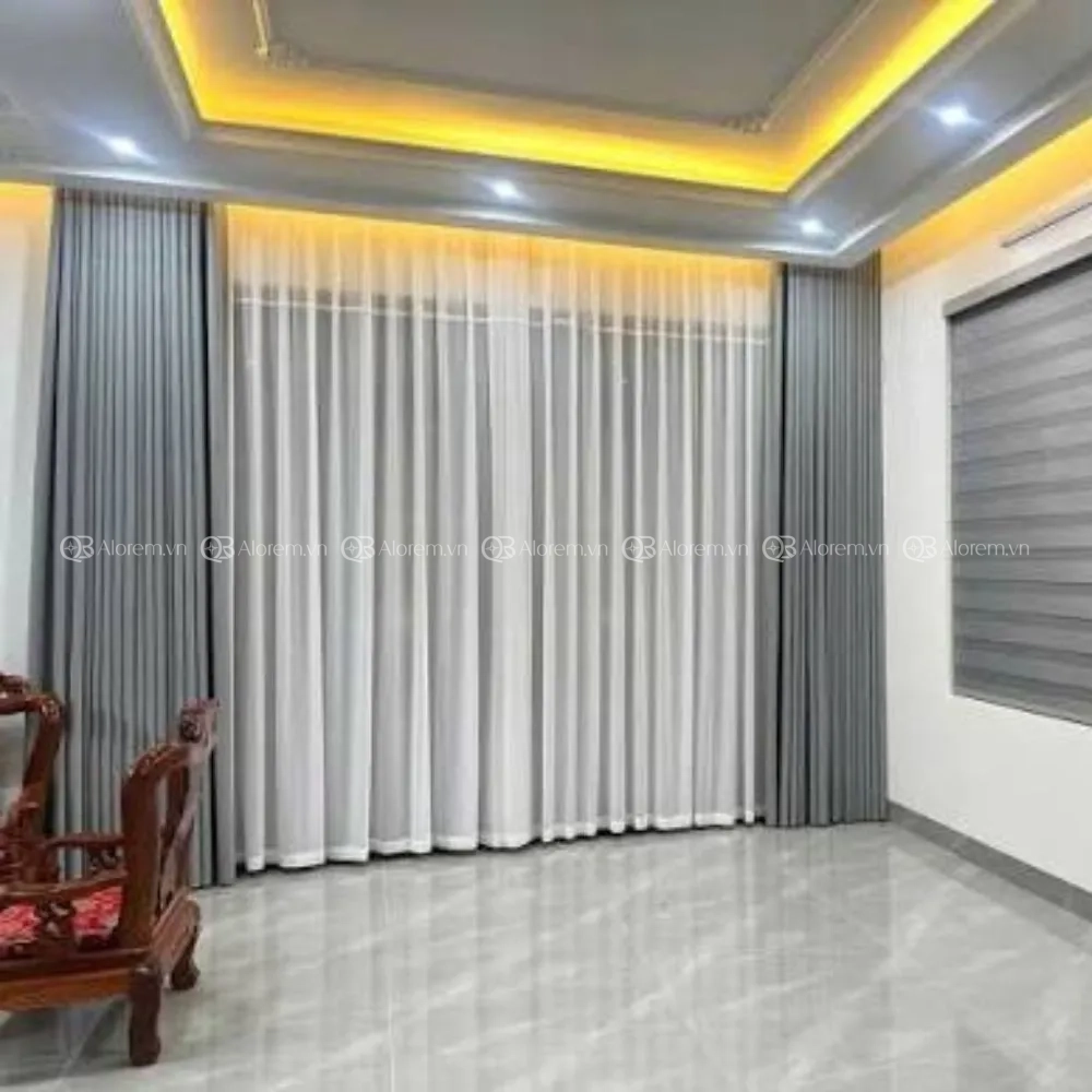 Rèm vải kéo ngang 