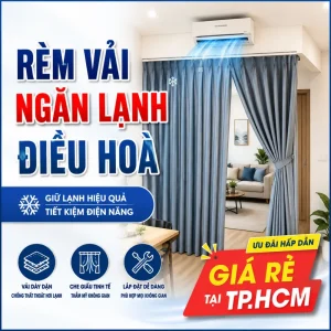 rèm vải ngăn lạnh điều hoà