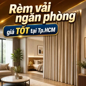 Rèm vải ngăn phòng