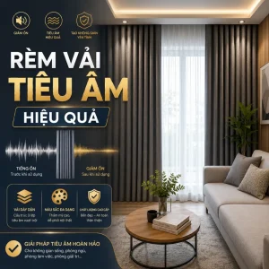 rèm vải tiêu âm