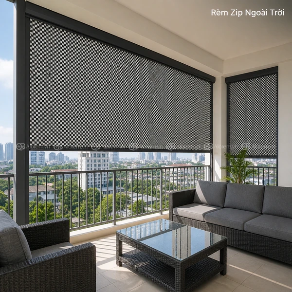 Rèm zip ngoài trời Zip-013 2 rem zip ngoai troi ZIP 013