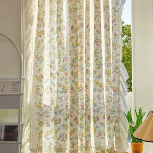 Rèm vải line họa tiết LN4