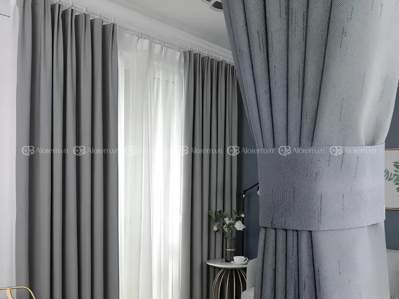 Rèm vải dệt 3 lớp chống nắng cách nhiệt cao cấp