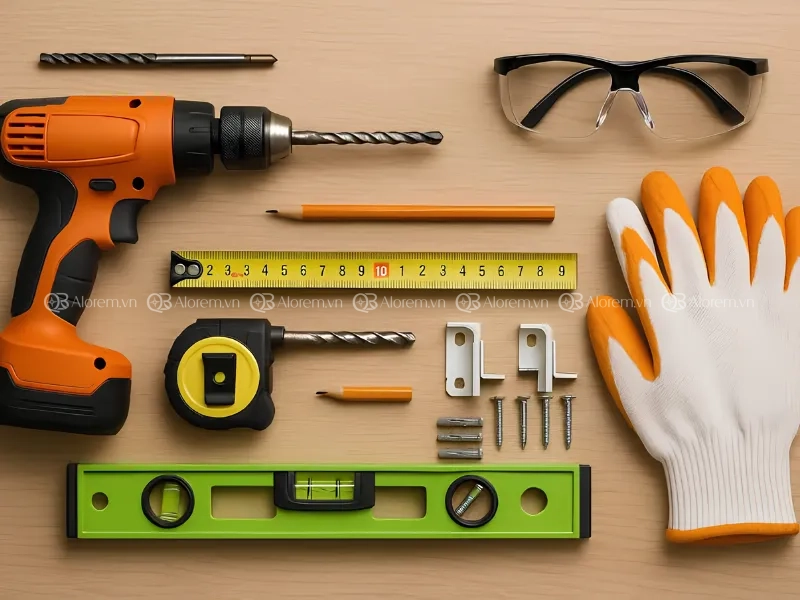 Dụng cụ cần chuẩn bị khi lắp rèm cầu vồng