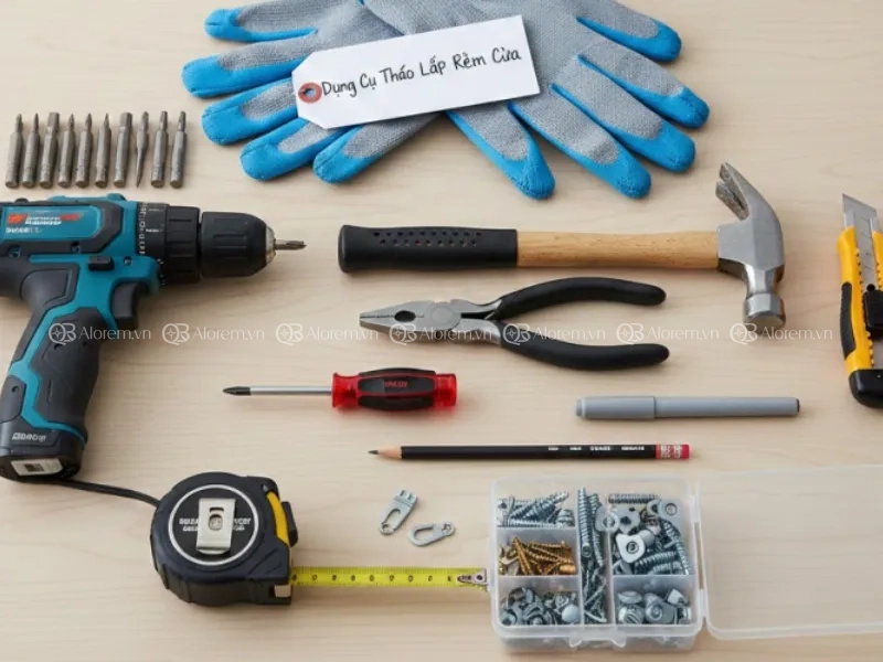 Các dụng cụ cần thiết khi lắp đặt rèm vải