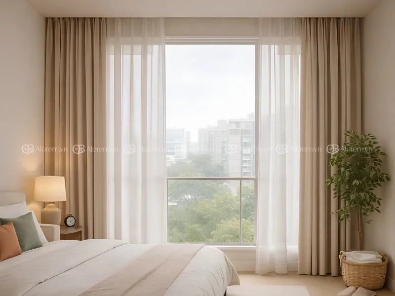 Cách đo rèm lắp phủ ngoài khung cửa