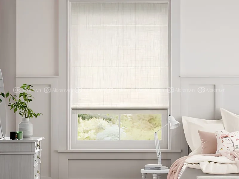 Rèm Roman một màu tạo điểm nhấn tinh tế