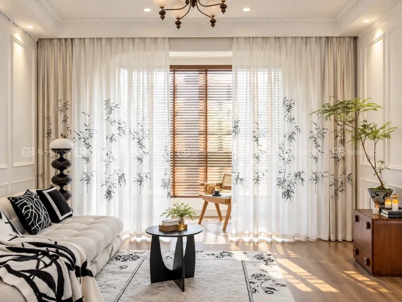 Rèm vải linen tại Alorem